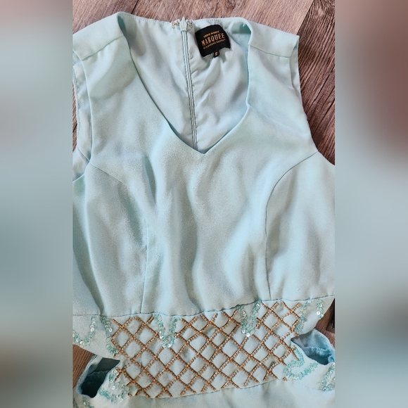 Vero Moda MARQUEE Women's Mint Green Polyester Tulip Dress. - Picture 8 of 14